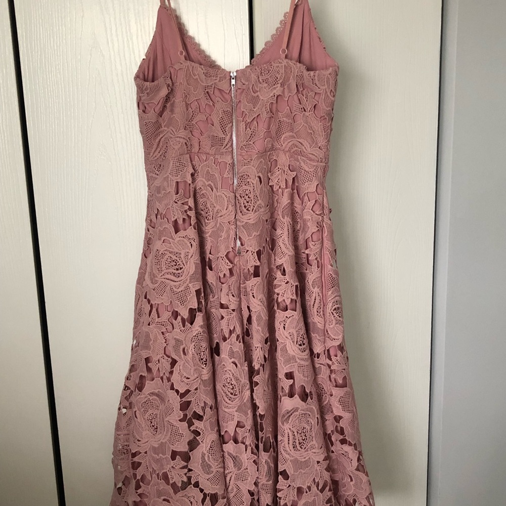 Elegant Pink Lace Dress - Picture 2 of 3